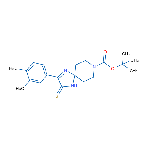 tert-Butyl 2-(3,4-dimethylphenyl)-3-sulfanylidene-1,4,8-triazaspiro[4.5]dec-1-ene-8-carboxylate 1g