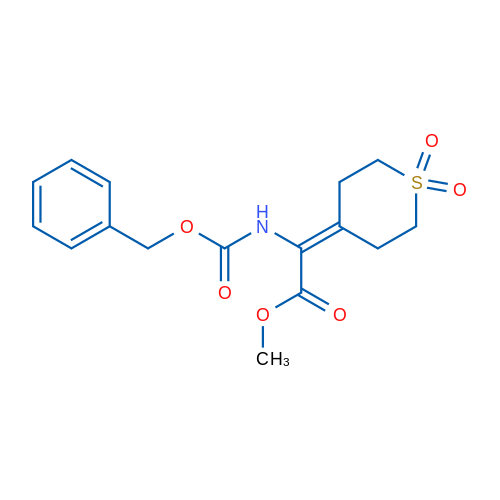 Methyl 2-(((benzyloxy)carbonyl)amino)-2-(1,1-dioxidotetrahydro-4H-thiopyran-4-ylidene)acetate 1g