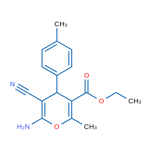 Ethyl 6-amino-5-cyano-2-methyl-4-(p-tolyl)-4H-pyran-3-carboxylate 1g