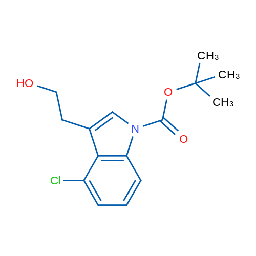 tert-Butyl 4-chloro-3-(2-hydroxyethyl)-1H-indole-1-carboxylate 1g