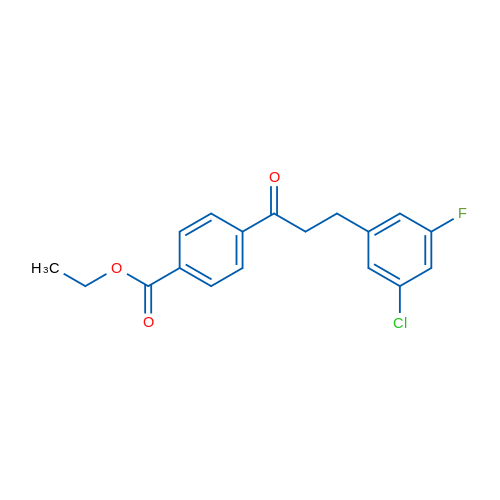 4'-Carboethoxy-3-(3-chloro-5-fluorophenyl)propiophenone 1g