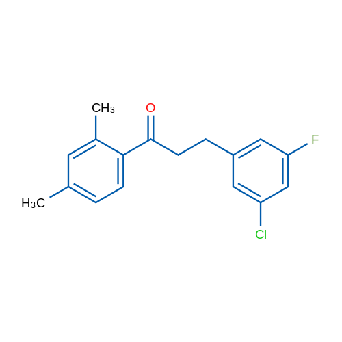3-(3-Chloro-5-fluorophenyl)-2',4'-dimethylpropiophenone 1g