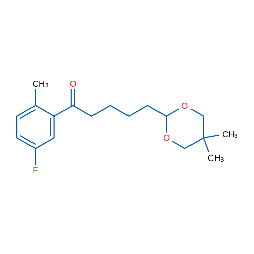 5-(5,5-Dimethyl-1,3-dioxan-2-yl)-5'-fluoro-2'-methylvalerophenone 1g
