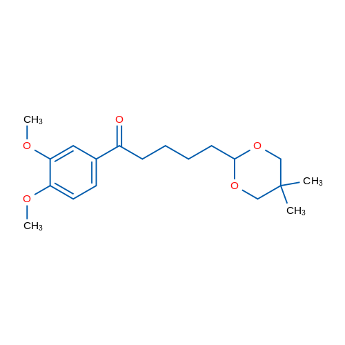 3',4'-Dimethoxy-5-(5,5-dimethyl-1,3-dioxan-2-yl)valerophenone 1g