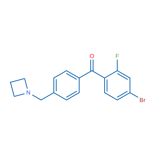 (4-(Azetidin-1-ylmethyl)phenyl)(4-bromo-2-fluorophenyl)methanone 1g