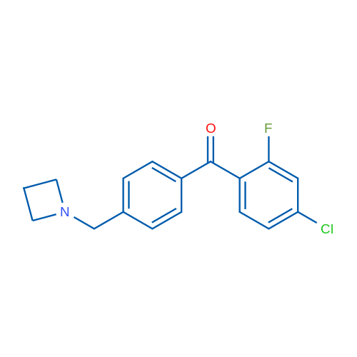 (4-(Azetidin-1-ylmethyl)phenyl)(4-chloro-2-fluorophenyl)methanone 1g