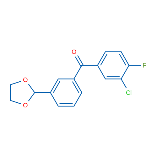 3-Chloro-3'-(1,3-dioxolan-2-yl)-4-fluorobenzophenone 1g