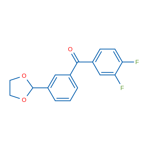 3,4-Difluoro-3'-(1,3-dioxolan-2-yl)benzophenone 1g