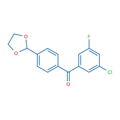 3-Chloro-4'-(1,3-dioxolan-2-yl)-5-fluorobenzophenone 1g