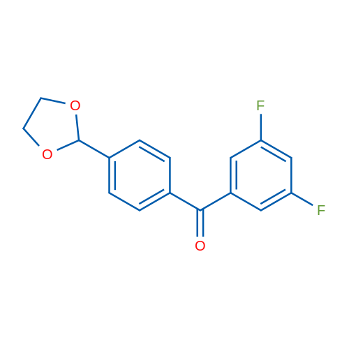 3,5-Difluoro-4'-(1,3-dioxolan-2-yl)benzophenone 1g