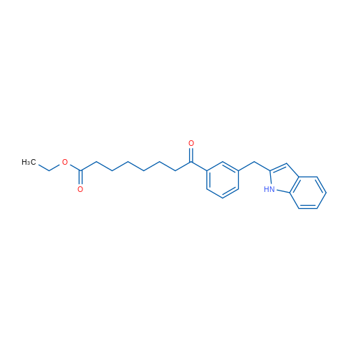 Ethyl 8-[3-(indolylmethyl)phenyl]-8-oxooctanoate 1g