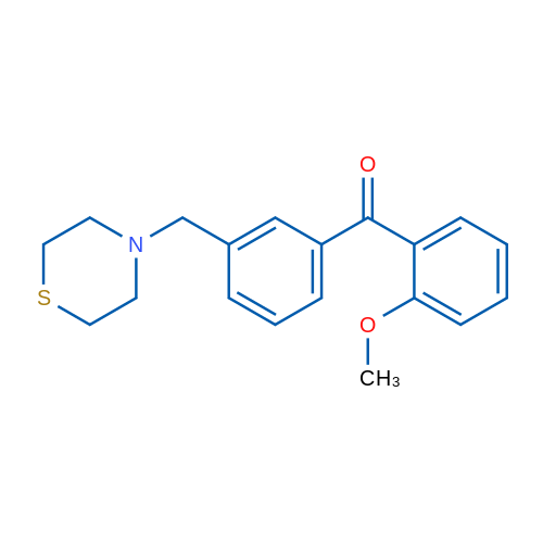 2-Methoxy-3'-thiomorpholinomethyl benzophenone 1g