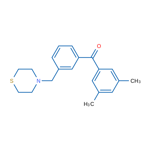 3,5-Dimethyl-3'-thiomorpholinomethyl benzophenone 1g