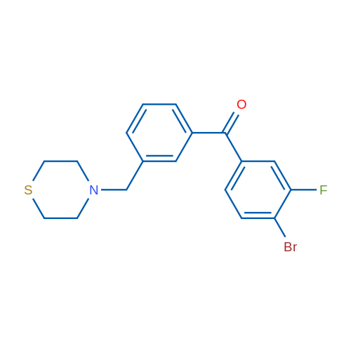 4-Bromo-3-fluoro-3'-thiomorpholinomethyl benzophenone 1g