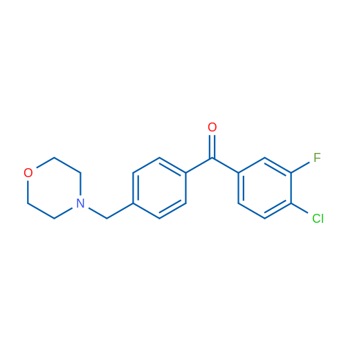 4-Chloro-3-fluoro-4'-morpholinomethyl benzophenone 1g