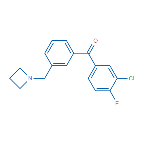 (3-(Azetidin-1-ylmethyl)phenyl)(3-chloro-4-fluorophenyl)methanone 1g