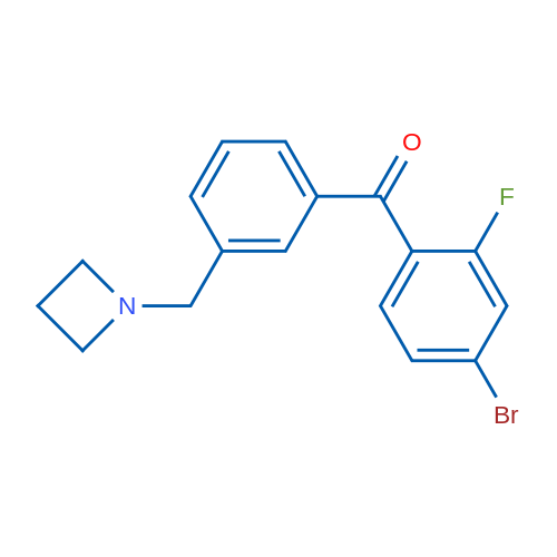 (3-(Azetidin-1-ylmethyl)phenyl)(4-bromo-2-fluorophenyl)methanone 1g