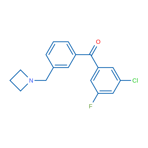 (3-(Azetidin-1-ylmethyl)phenyl)(3-chloro-5-fluorophenyl)methanone 1g