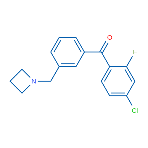 (3-(Azetidin-1-ylmethyl)phenyl)(4-chloro-2-fluorophenyl)methanone 1g