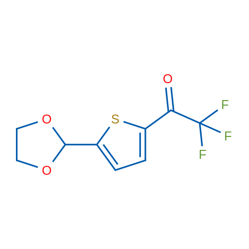 2-Trifluoroacetyl-5-(1,3-dioxolan-2-yl)thiophene 5g