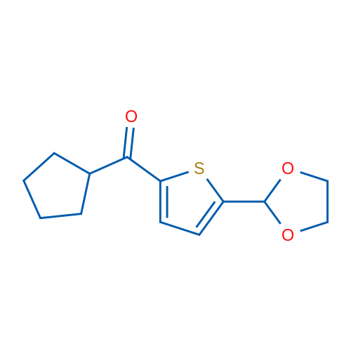 Cyclopentyl 5-(1,3-dioxolan-2-yl)-2-thienyl ketone 1g