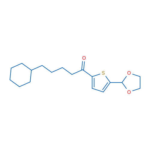 (4-Cyclohexyl)butyl 5-(1,3-dioxolan-2-yl)-2-thienyl ketone 1g