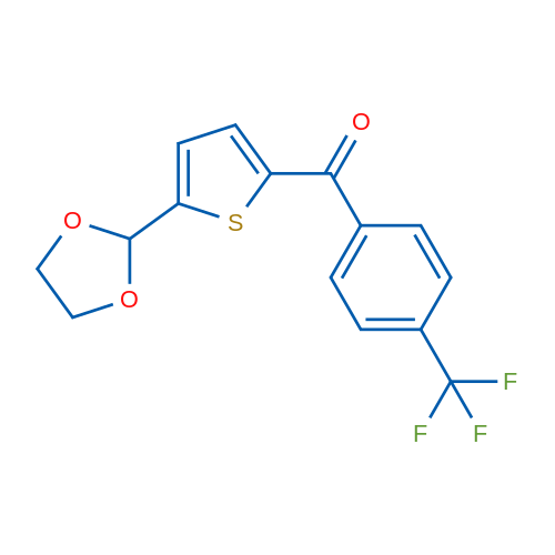 5-(1,3-Dioxolan-2-yl)-2-(4-trifluoromethylbenzoyl)thiophene 1g