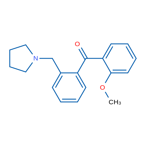 2-Methoxy-2'-pyrrolidinomethyl benzophenone 1g