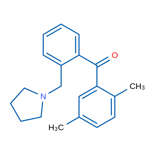 2,5-Dimethyl-2'-pyrrolidinomethyl benzophenone 1g