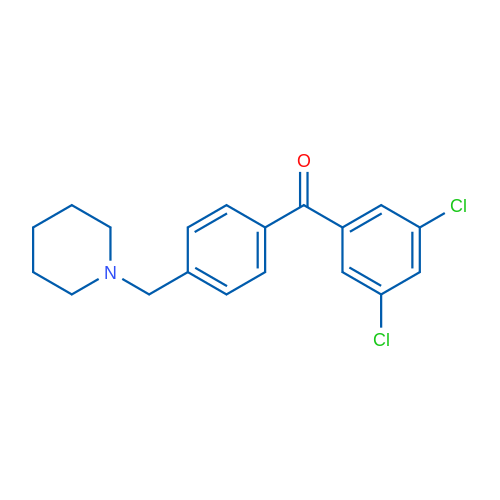 3,5-Dichloro-4'-piperidinomethyl benzophenone 1g