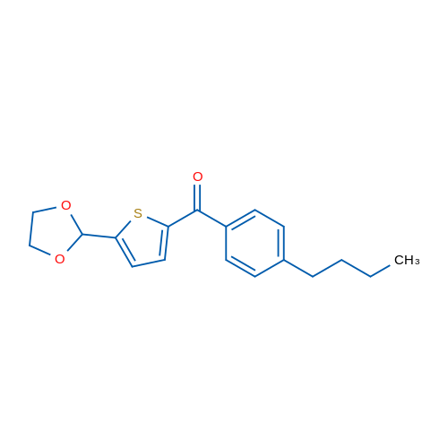 2-(4-n-Butylbenzoyl)-5-(1,3-dioxolan-2-yl)thiophene 1g
