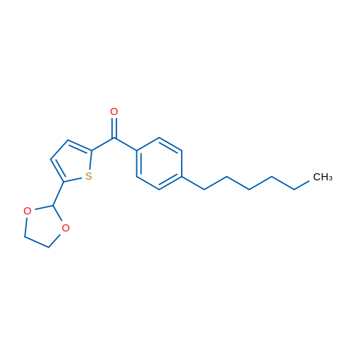 5-(1,3-Dioxolan-2-yl)-2-(4-hexylbenzoyl)thiophene 1g