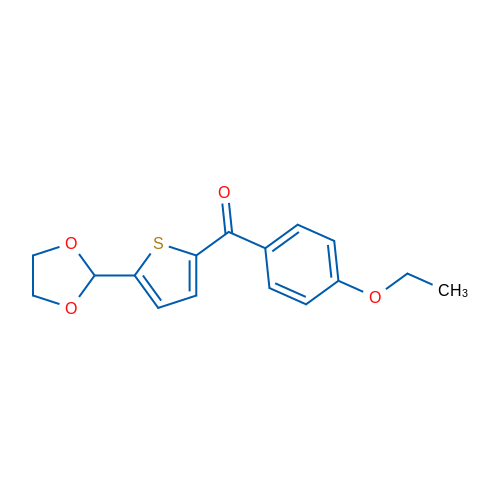 5-(1,3-Dioxolan-2-yl)-2-(4-ethoxybenzoyl)thiophene 1g