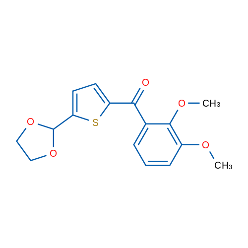 2-(2,3-Dimethoxybenzoyl)-5-(1,3-dioxolan-2-yl)thiophene 1g