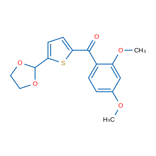 2-(2,4-Dimethoxybenzoyl)-5-(1,3-dioxolan-2-yl)thiophene 1g