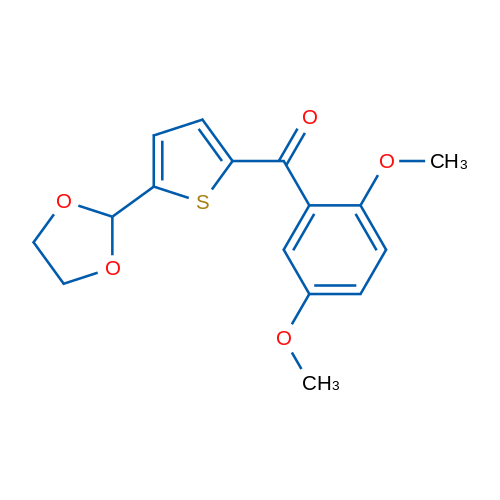 2-(2,5-Dimethoxybenzoyl)-5-(1,3-dioxolan-2-yl)thiophene 1g