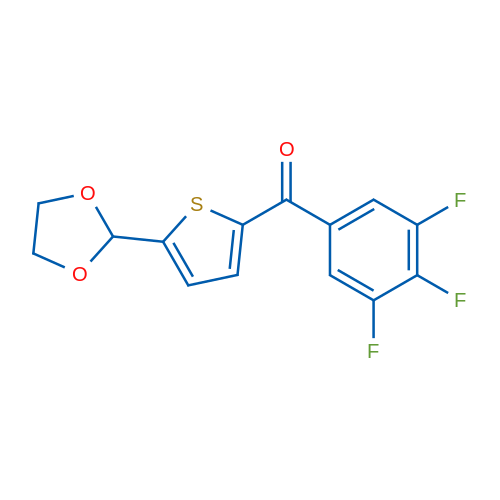5-(1,3-Dioxolan-2-yl)-2-(3,4,5-triflurobenzoyl)thiophene 1g