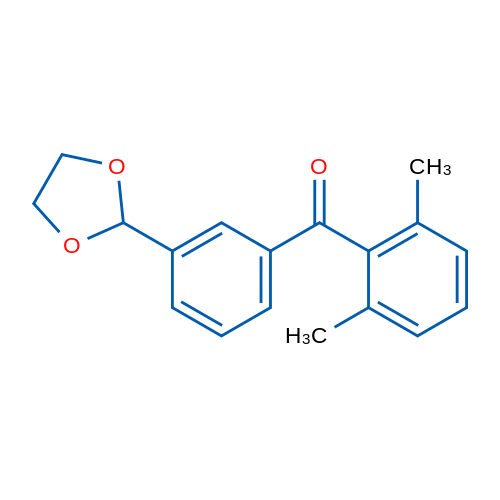 2,6-Dimethyl-3'-(1,3-dioxolan-2-yl)benzophenone 1g