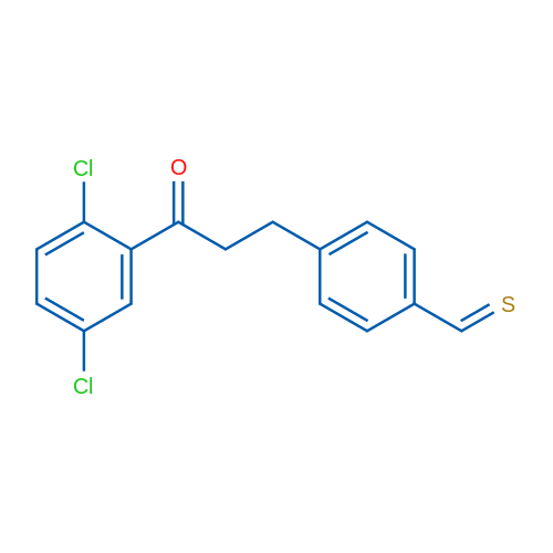 2',5'-Dichloro-3-(4-thiomethylphenyl)propiophenone 1g