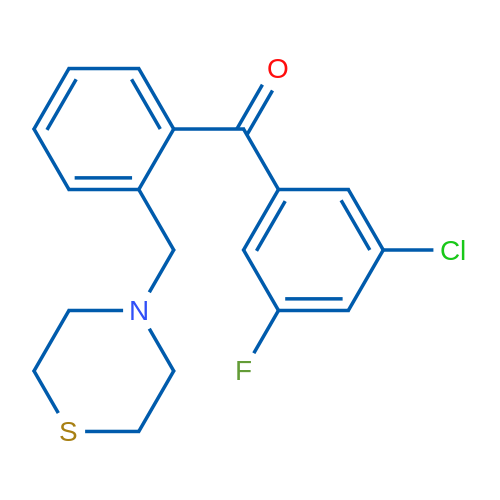 3-Chloro-5-fluoro-2'-thiomorpholinomethyl benzophenone 1g