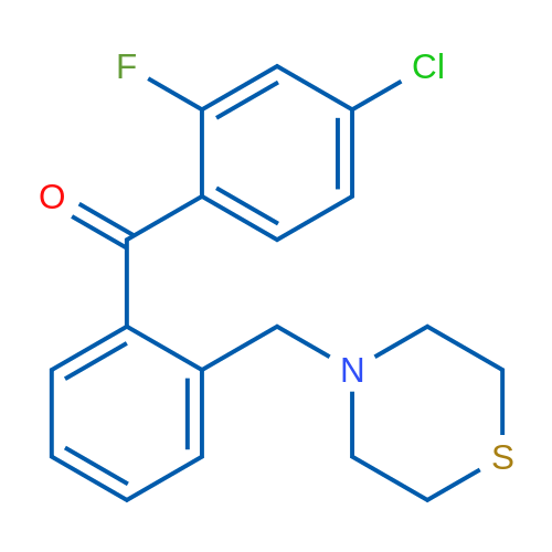 4-Chloro-2-fluoro-2'-thiomorpholinomethyl benzophenone 1g