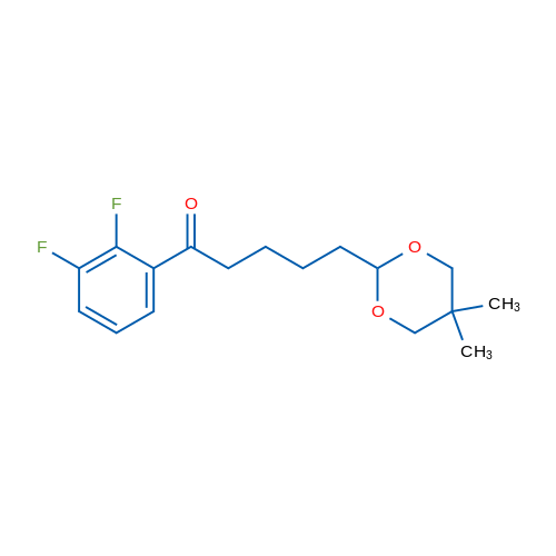 2',3'-Difluoro-5-(5,5-dimethyl-1,3-dioxan-2-yl)valerophenone 1g