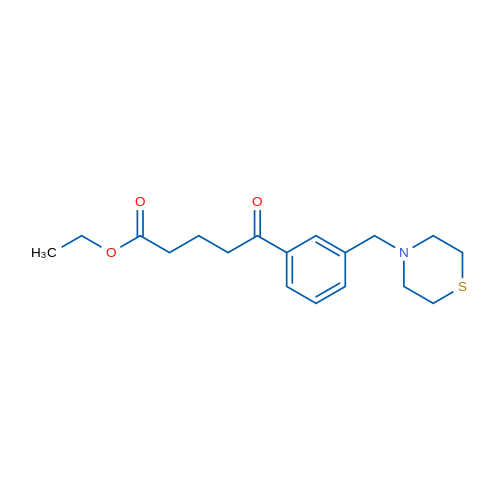 Ethyl 5-oxo-5-[3-(thiomorpholinomethyl)phenyl]valerate 1g