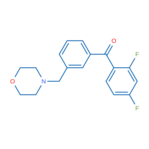 2,4-Difluoro-3'-morpholinomethyl benzophenone 1g