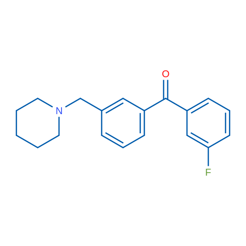 3-Fluoro-3'-piperidinomethyl benzophenone 1g