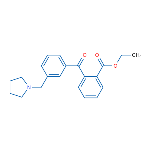2-Carboethoxy-3'-pyrrolidinomethyl benzophenone 1g