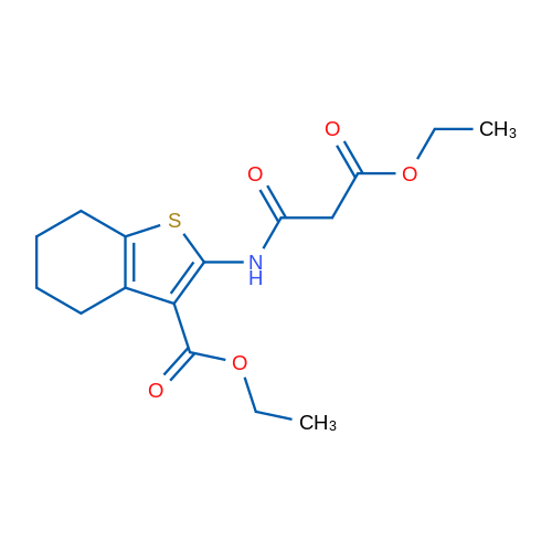 Ethyl 2-[2-(ethyl carboxy)acetamido]-4,5,6,7-tetrahydro-1-benzothiophene-3-carboxylate 1g