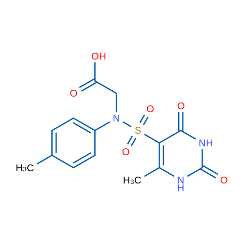 2-(6-Methyl-2,4-dioxo-N-(p-tolyl)-1,2,3,4-tetrahydropyrimidine-5-sulfonamido)acetic acid 1g