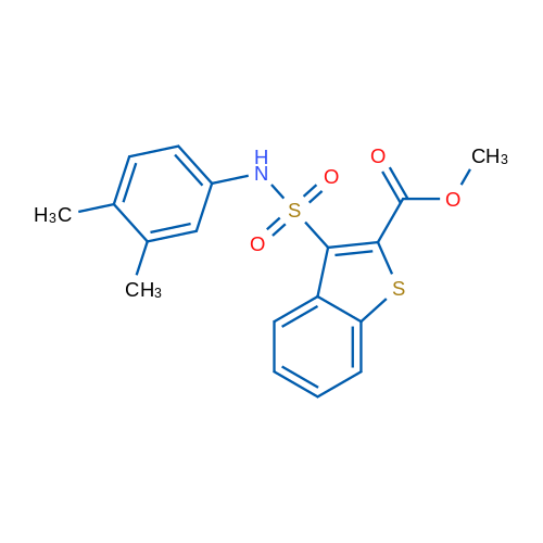Methyl 3-[(3,4-dimethylphenyl)sulfamoyl]-1-benzothiophene-2-carboxylate 1g