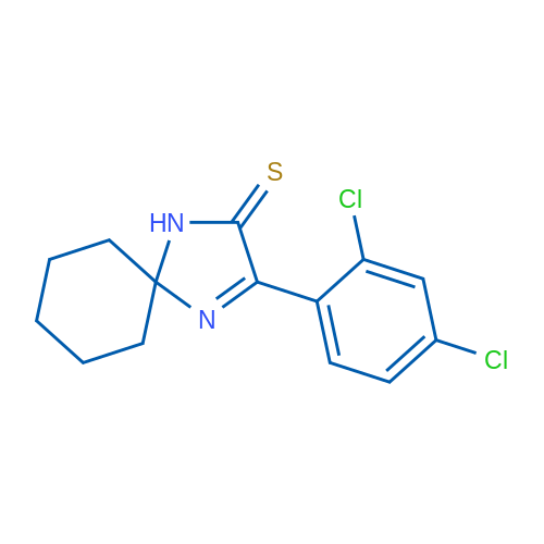 3-(2,4-Dichlorophenyl)-1,4-diazaspiro[4.5]dec-3-ene-2-thione 1g